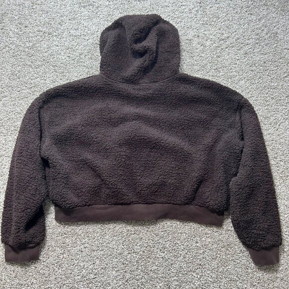 Skims Womens Brown Teddy Fleece Zip-Up Hoodie 3X - Picture 9 of 10